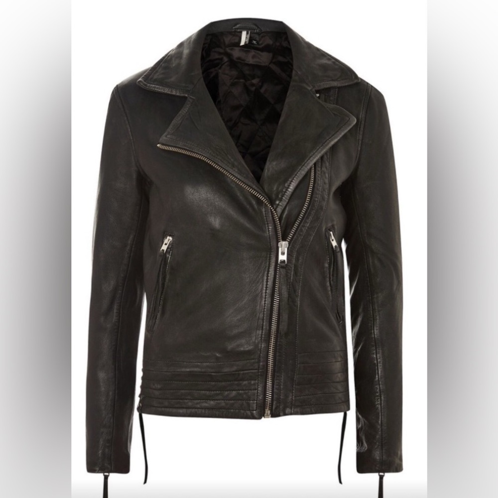 Topshop Leather Moto Jacket